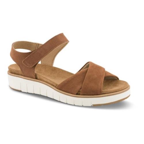 Krydsrem Læder Sandal