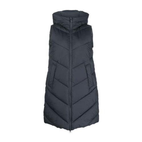 Marineblå Chevron Puffer Vest