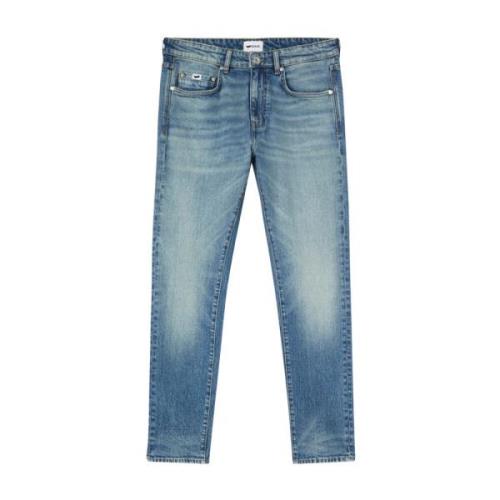 Slim Denim Jeans Blå Bomuld