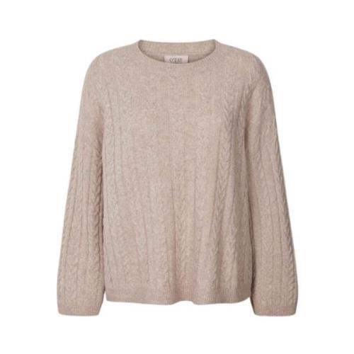 Sand Kabelstrik Cashmere Sweater