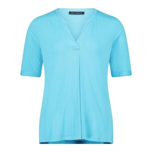 Feminin V-hals Bluse Skjorte