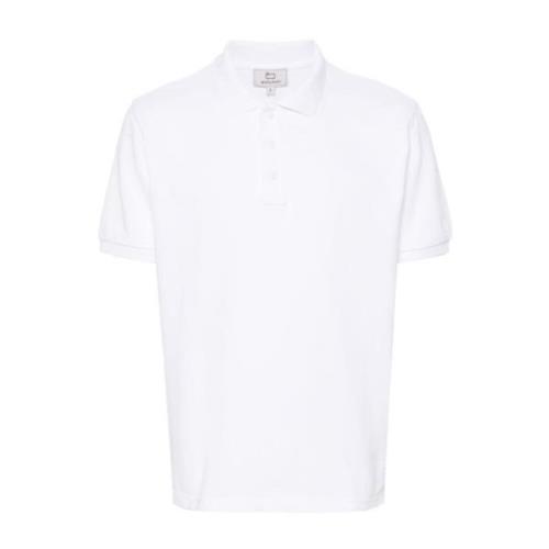 Hvid Polo Shirt Logo Print