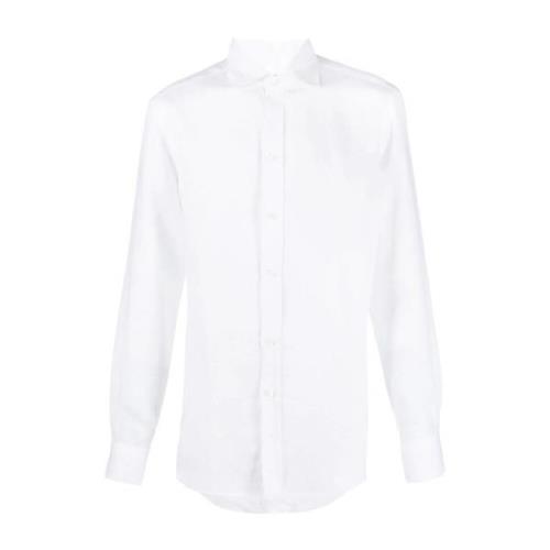 Hvid Casual Langærmet Skjorte