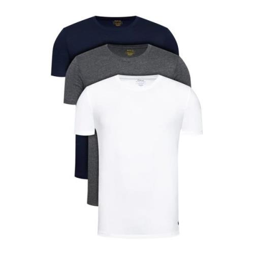 3-Pak Bomuld T-Shirts - Multifarvet