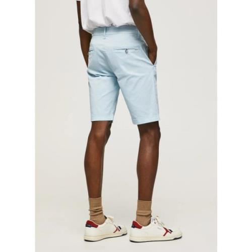 Blå Chino Bermuda Shorts