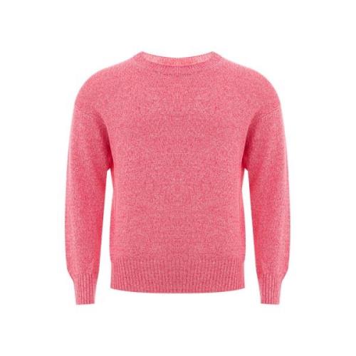 Pink Bomuld Crewneck T-shirt