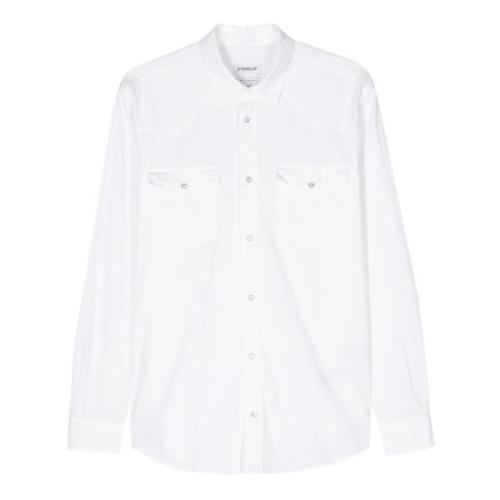 Hvid Western Skjorte med Trykknapper