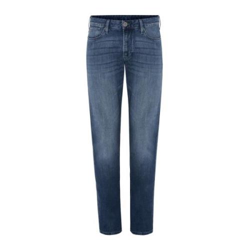 Blå Vasket Denim Jeans