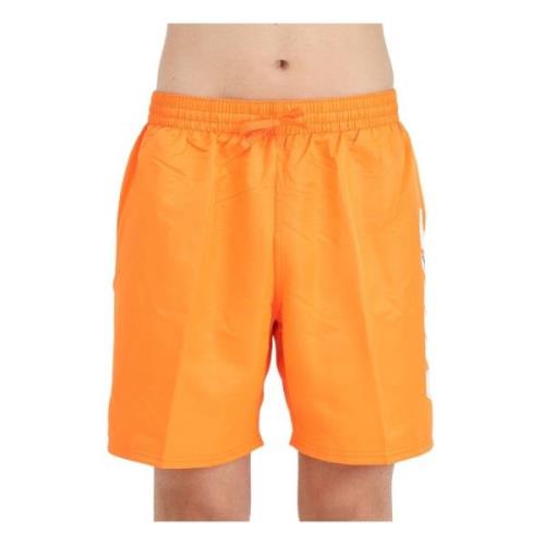 Orange Beachwear Swim Shorts Big Block