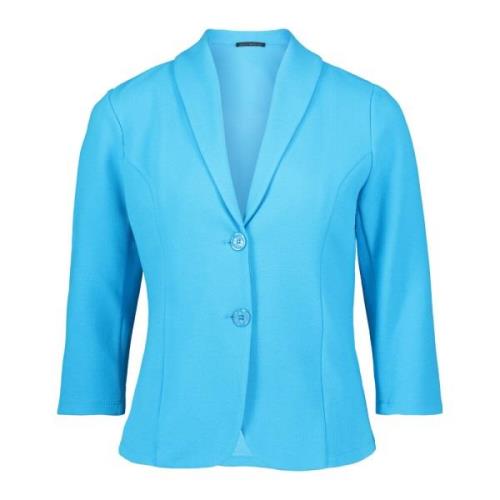 Elegant Button-Up Jersey Blazer