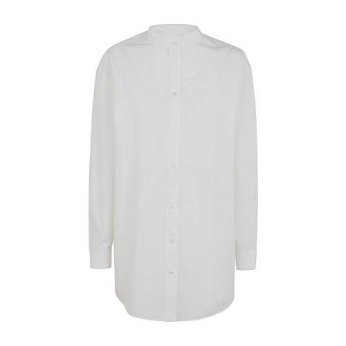 Optisk Hvid Fitted Skjorte