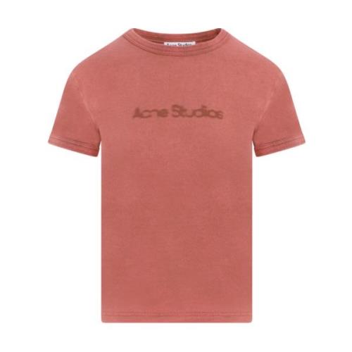 Rust Rød Logoet Bomuld T-Shirt