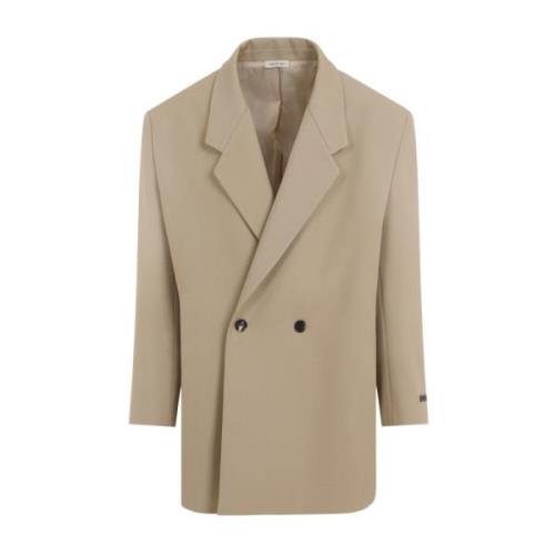 Beige Uld Blazer Jakke SS24