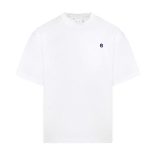 Hvid Bomulds T-shirt med Monogram