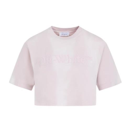 Pink Bomuld Cropped T-shirt