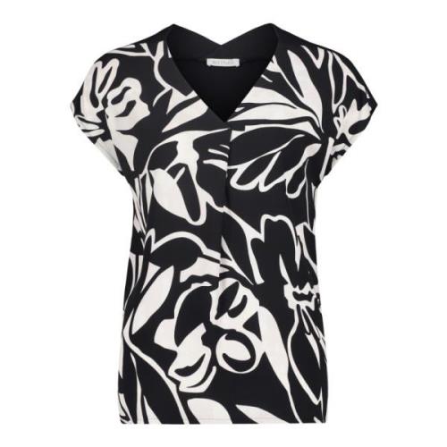 Grafisk Print Bluse Skjorte