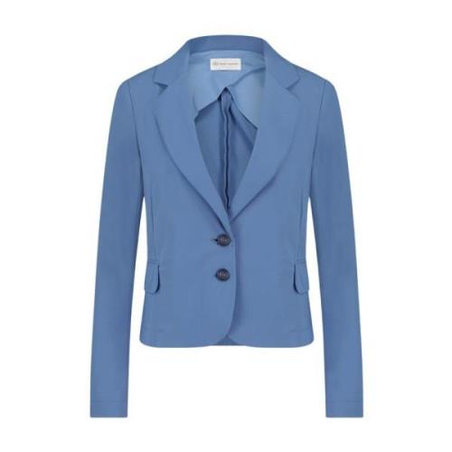 Elegant Blå Blazer Teknisk Jersey