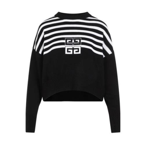 Sort Bomuldssweater med 4G Logo