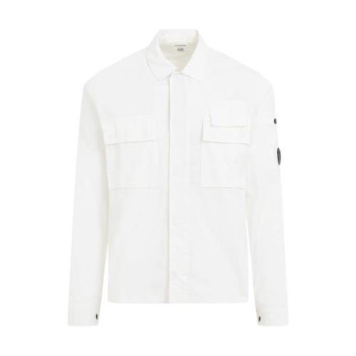 Hvid Bomuldsskjorte Klassisk Stil