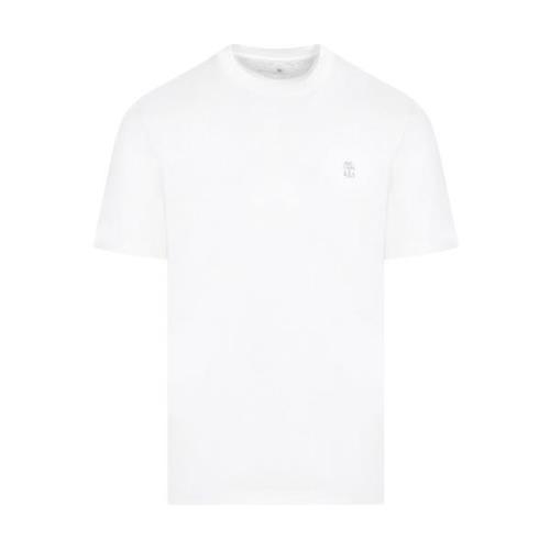Hvid Bomuld T-Shirt Grundlæggende Design
