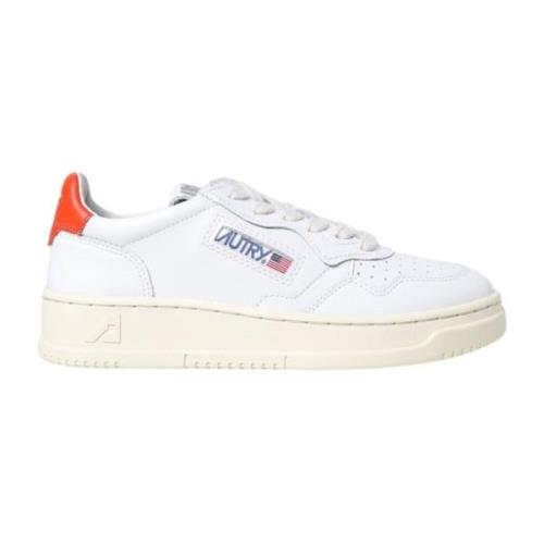 Hvide Sneakers med Orange Applikation