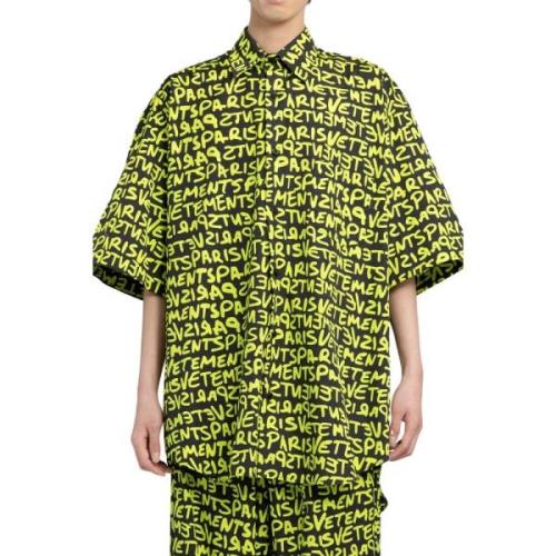 Logo Print Oversized Skjorte