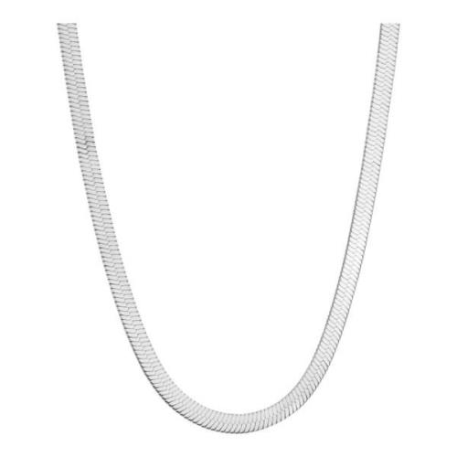 Moderne Slangekæde Halskæde Sølvbelægning