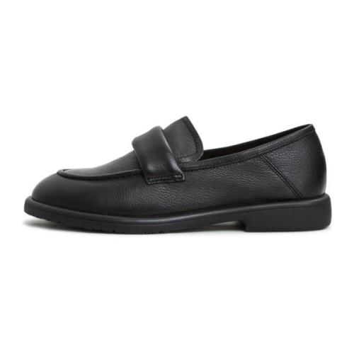 Block Heeled Loafers - Sort