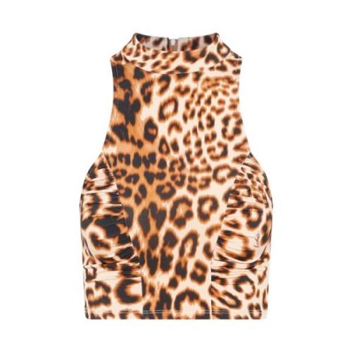 Animalier Halterneck Top Nude Neutrals