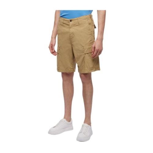 Khaki Stretch Bomuld Cargo Shorts