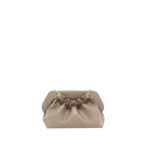 Lys Taupe Vegan Clutch Taske