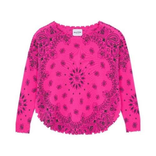 Neon Rose Cashmere Bandana Sweater