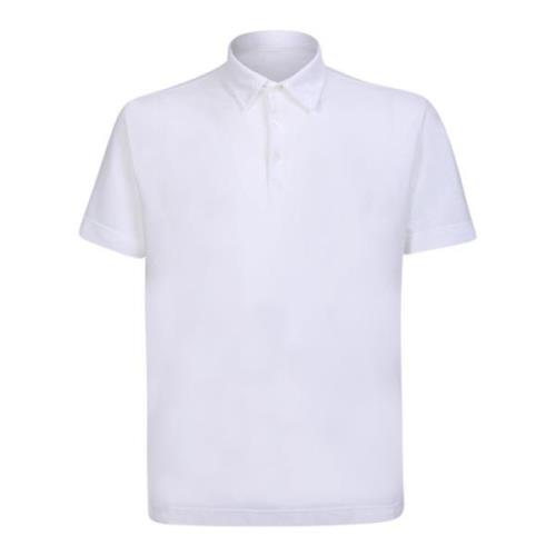 Hvid Polo Skjorte Minimalistisk Design