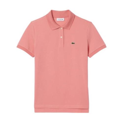 Pink Polo Shirt Ribbed Collar
