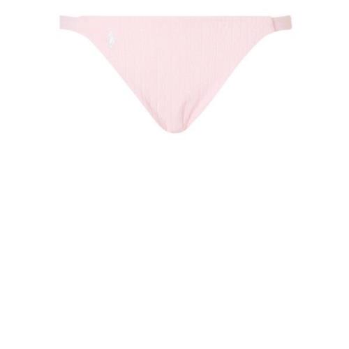 Pink Strand Bikini Broderet Logo