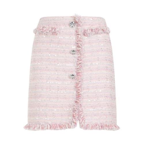 Pink Boucl Mini Skirt