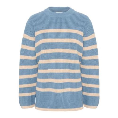 Stribet Strik Pullover Sweater