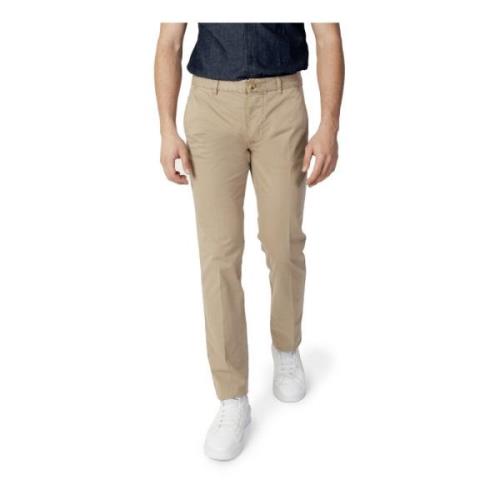 Beige Chinos med lynlås