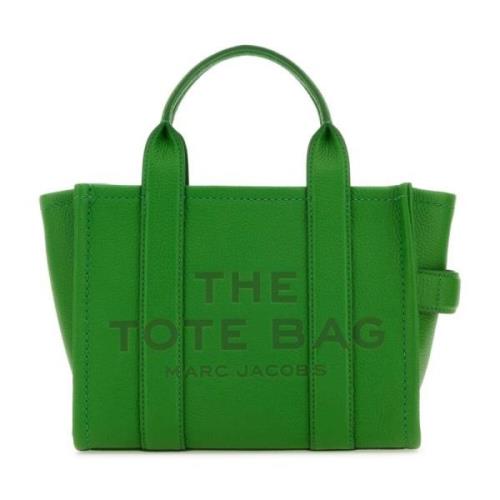 Grøn Læder Mini Tote Håndtaske