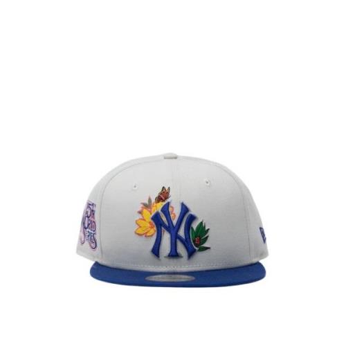 Yankees Baseball Cap med Blomsterdetaljer