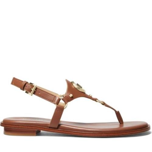 Brun Thong Flade Sandaler