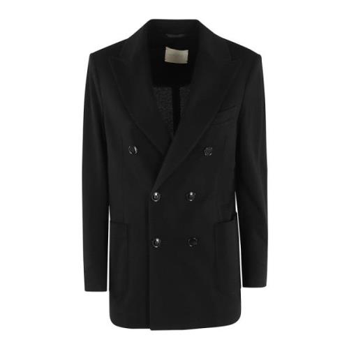 Dobbeltbrystet Pique Blazer