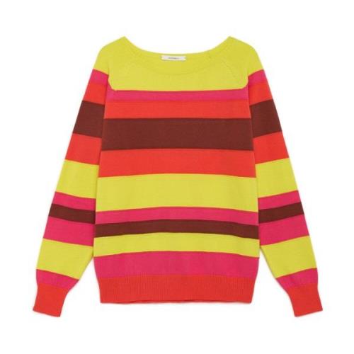 Multifarvet Bomuld Stripes Sweater