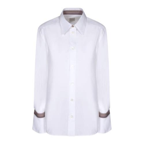 Hvid Bomuldsskjorte Langærmet