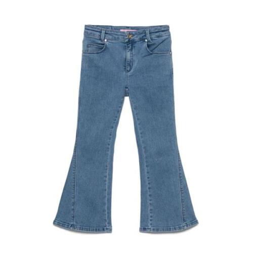 Blå Denim Wide Leg Jeans