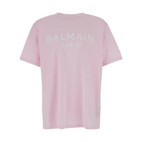 Pink Logo Print T-shirt