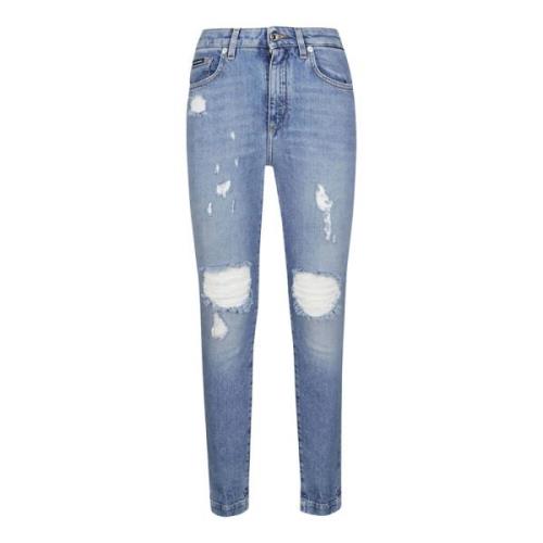 Audrey Denim Stretch Jeans med Rifter