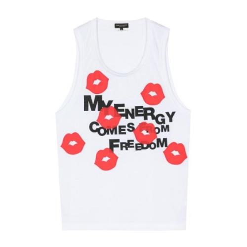 Lip Print Runway Style Tank Top