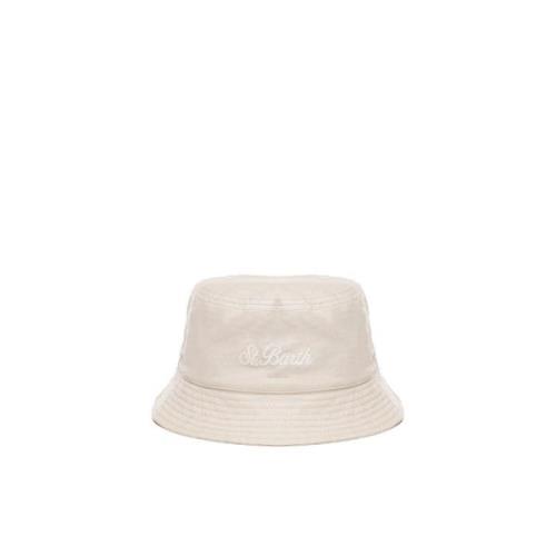 Hvid Linned Bomuld Fisker Hat