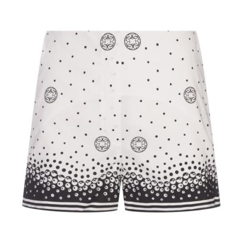 Hvide Silke Polkaprikker Shorts